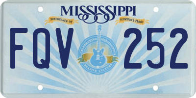 MS license plate FQV252