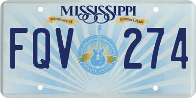 MS license plate FQV274