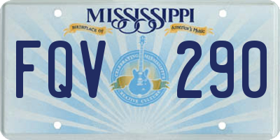MS license plate FQV290