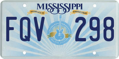 MS license plate FQV298