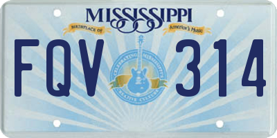 MS license plate FQV314