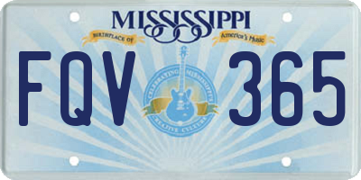 MS license plate FQV365