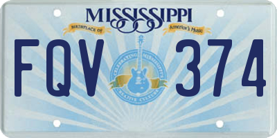 MS license plate FQV374