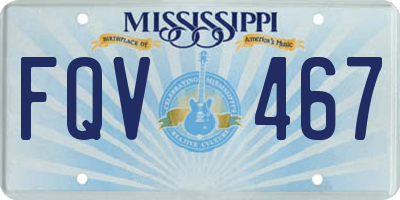 MS license plate FQV467