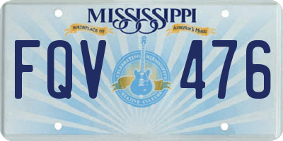 MS license plate FQV476