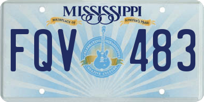MS license plate FQV483