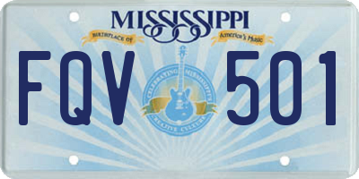 MS license plate FQV501