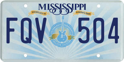 MS license plate FQV504