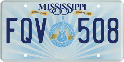 MS license plate FQV508
