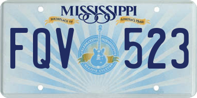 MS license plate FQV523