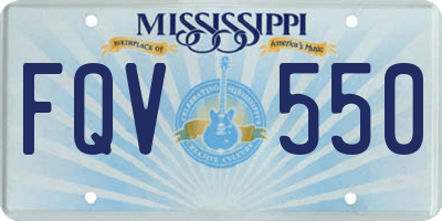 MS license plate FQV550