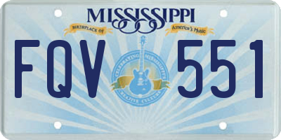 MS license plate FQV551