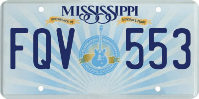MS license plate FQV553