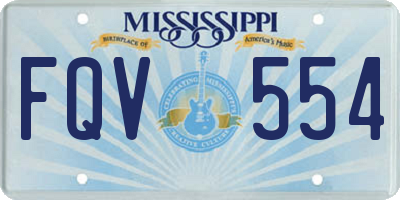 MS license plate FQV554