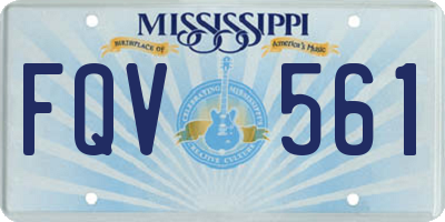 MS license plate FQV561