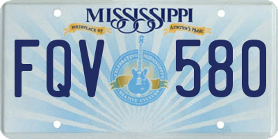 MS license plate FQV580