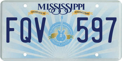 MS license plate FQV597