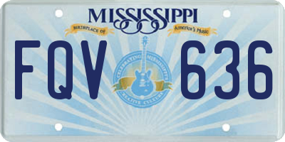 MS license plate FQV636