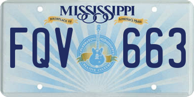 MS license plate FQV663