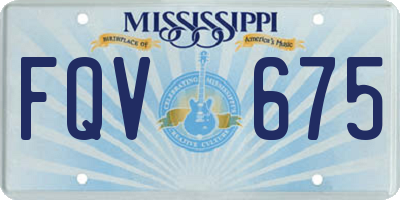 MS license plate FQV675