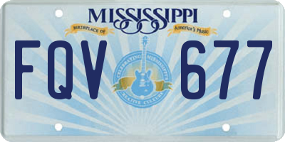 MS license plate FQV677