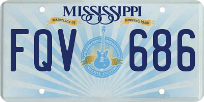 MS license plate FQV686