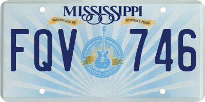 MS license plate FQV746