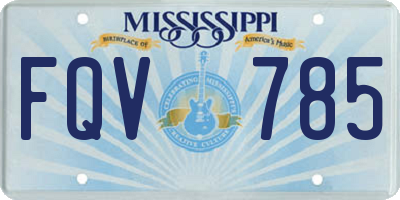 MS license plate FQV785
