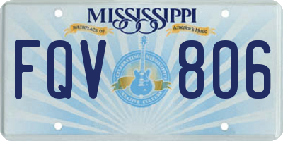 MS license plate FQV806