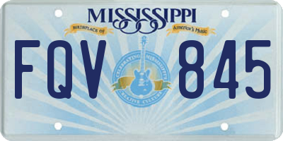 MS license plate FQV845