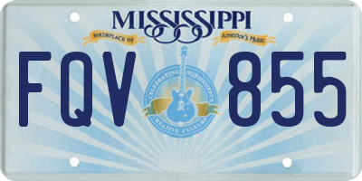 MS license plate FQV855