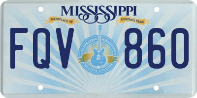 MS license plate FQV860