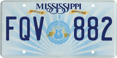 MS license plate FQV882