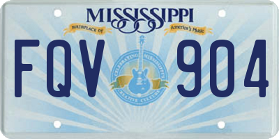 MS license plate FQV904