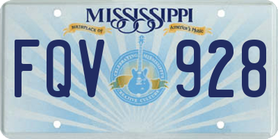 MS license plate FQV928