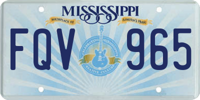 MS license plate FQV965