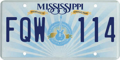 MS license plate FQW114