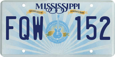 MS license plate FQW152