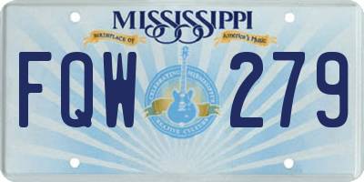 MS license plate FQW279