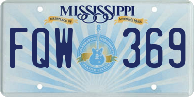 MS license plate FQW369