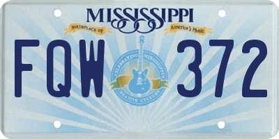 MS license plate FQW372