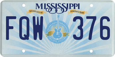 MS license plate FQW376