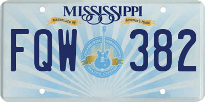 MS license plate FQW382