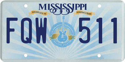 MS license plate FQW511