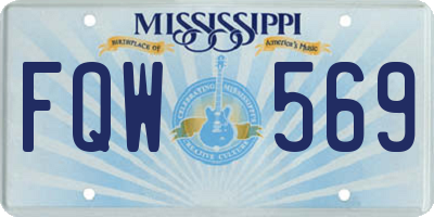 MS license plate FQW569