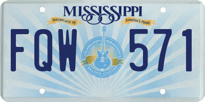 MS license plate FQW571