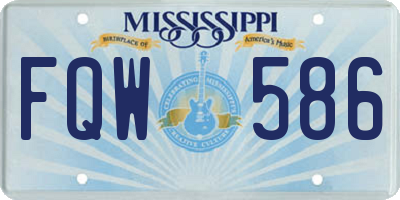 MS license plate FQW586