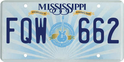 MS license plate FQW662