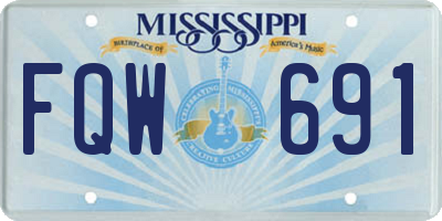 MS license plate FQW691