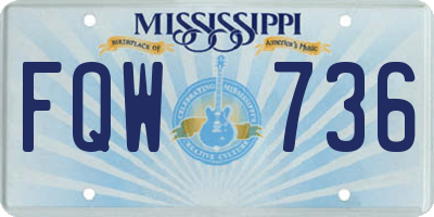 MS license plate FQW736